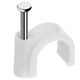 Product image for Circle cable clips with steel nail, 10mm, 100pcs/Pack