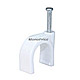 Product image for Circle cable clips with steel nail, 20mm, 100pcs/Pack