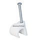 Product image for Hook cable clips with steel nail, 10mm, 100pcs/Pack