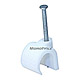 Product image for Hook cable clips with steel nail, 15mm, 100pcs/Pack