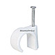 Product image for Hook cable clips with steel nail, 22mm, 100pcs/Pack