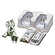 Product image for Dual Charging Dock w/ two Rechargable Batteries (Ni-MH) and Modified Battery Covers for Wii