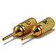 Product image for 1 PAIR OF High-Quality Copper (non-banana) Speaker Plugs - Pin Crimp Type