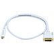 3ft 32AWG Mini DisplayPort to DVI Cable - White