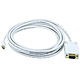 15ft 32AWG Mini DisplayPort to VGA Cable - White