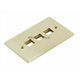 Product image for Wall Plate for Keystone, 3 Hole -Ivory