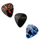 Medium Celluloid Guitar Picks - 12 pc - Assorted Colors