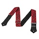 2-inch Guitar Strap - Nylon with Leather Ends - Red & Black Flames