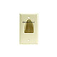 1-Gang Recessed Low Voltage Cable Wall Plate - Ivory