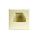 2-Gang Recessed Low Voltage Cable Wall Plate - Ivory