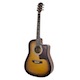 B-STOCK "Foothill Flat Top" Acoustic / Electric Guitar with EQ - Sunburst