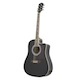 B-STOCK "Foothill Flat Top" Acoustic / Electric Guitar with EQ - Black