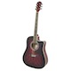 B-STOCK "Foothill Flat Top" Acoustic / Electric Guitar with EQ - Cherry Marble Design