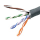 Product image for 1000FT Cat 6 Bulk Bare Copper Ethernet Network Cable UTP, Solid, Plenum Jacket (CMP), 400MHz, 23AWG - Gray