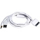 Product image for iPhone/iPod Audio out cable (Apple Connector to USB / Audio 3.5mm Connector)
