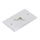Product image for Wall Plate for Keystone, 1 Hole - White