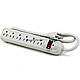 Product image for 6 Outlet Power Strip 90 Joules Surge Protection - Plastic w/ 3FT Cord