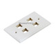 Product image for Wall Plate for Keystone, 4 Hole -White