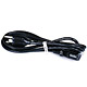 Product image for 18AWG Power Cord Cable w/ 3 conductor PC power connector socket (C13/5-15P) -  6ft (Black) (OEM)