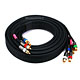 15ft 18AWG CL2 Premium 5-RCA Component Video/Audio Coaxial Cable (RG-6/U) - Black