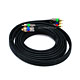 10ft 18AWG CL2 Premium 3-RCA Component Video Coaxial Cable (RG-6/U) - Black