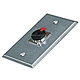 Product image for 1/4 Inch TRS Stereo Jack One Port Zinc Alloy Wall Plate