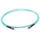 Image of 10Gb Fiber Optic Cable, ST/ST, Multi Mode, Duplex - 1 Meter (50/125 Type) - Aqua