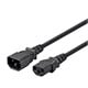 Image of 10ft 18AWG Power Extension Cord Cable w/ 3 Conductor PC/Mon (C13/C14) - Black