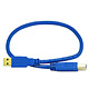 1.5ft USB 3.0 A Male to B Male 28/24AWG Cable (Gold Plated)