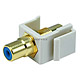 Product image for Keystone Jack - Modular RCA w/Blue Center (Ivory)