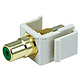 Product image for Keystone Jack - Modular RCA w/Green Center (Ivory)