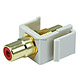 Product image for Keystone Jack - Modular RCA w/Red Center (Ivory)