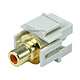 Product image for Keystone Jack - Modular RCA w/Orange Center, Flush Type (Ivory)