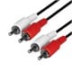 Image of 6ft 2 RCA Plug/2 RCA Plug M/M Cable - Black