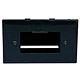 Easy Mount Low Voltage Cable Recessed Wall Plate - Black