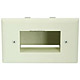 Easy Mount Low Voltage Cable Recessed Wall Plate - Ivory