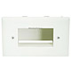 Easy Mount Low Voltage Cable Recessed Wall Plate - Lite Almond