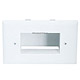 Easy Mount Low Voltage Cable Recessed Wall Plate - White