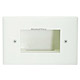 Easy Mount Low Voltage Cable Recessed Wall Plate, Slim Fit - Lite Almond