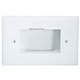 Easy Mount Low Voltage Cable Recessed Wall Plate, Slim Fit - White