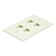 Product image for Wall Plate for Keystone, 4 Hole - Ivory