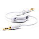 Image of 2.5ft Retractable 3.5mm Audio Cable - White