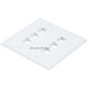 Product image for 2-Gang Wall Plate for Keystone, 6 Hole - White