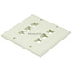 Product image for 2-Gang Wall Plate for Keystone, 6 Hole - Ivory