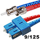 Image of Fiber Optic Cable, SC/ST, Single Mode, Duplex - 1 meter (9/125 Type) - Yellow