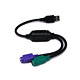Product Image for USB to PS/2 Dual PS2 Converter Adapter - Black 