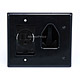 Recessed Low Voltage Cable Wall Plate w/ Recessed Power - Black