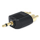 3.5mm Mono Plug to 2 RCA Plug Splitter Adaptor - Gold Plated