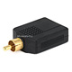 RCA Plug to 2 x 6.35mm (1/4 Inch) Stereo Jack Splitter Adaptor - Gold Plated