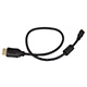 1.5ft 34AWG High Speed w/ Ethernet HDMI® Micro Connector male to HDMI® Connector male - Black